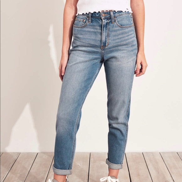 curvy high rise mom jeans hollister